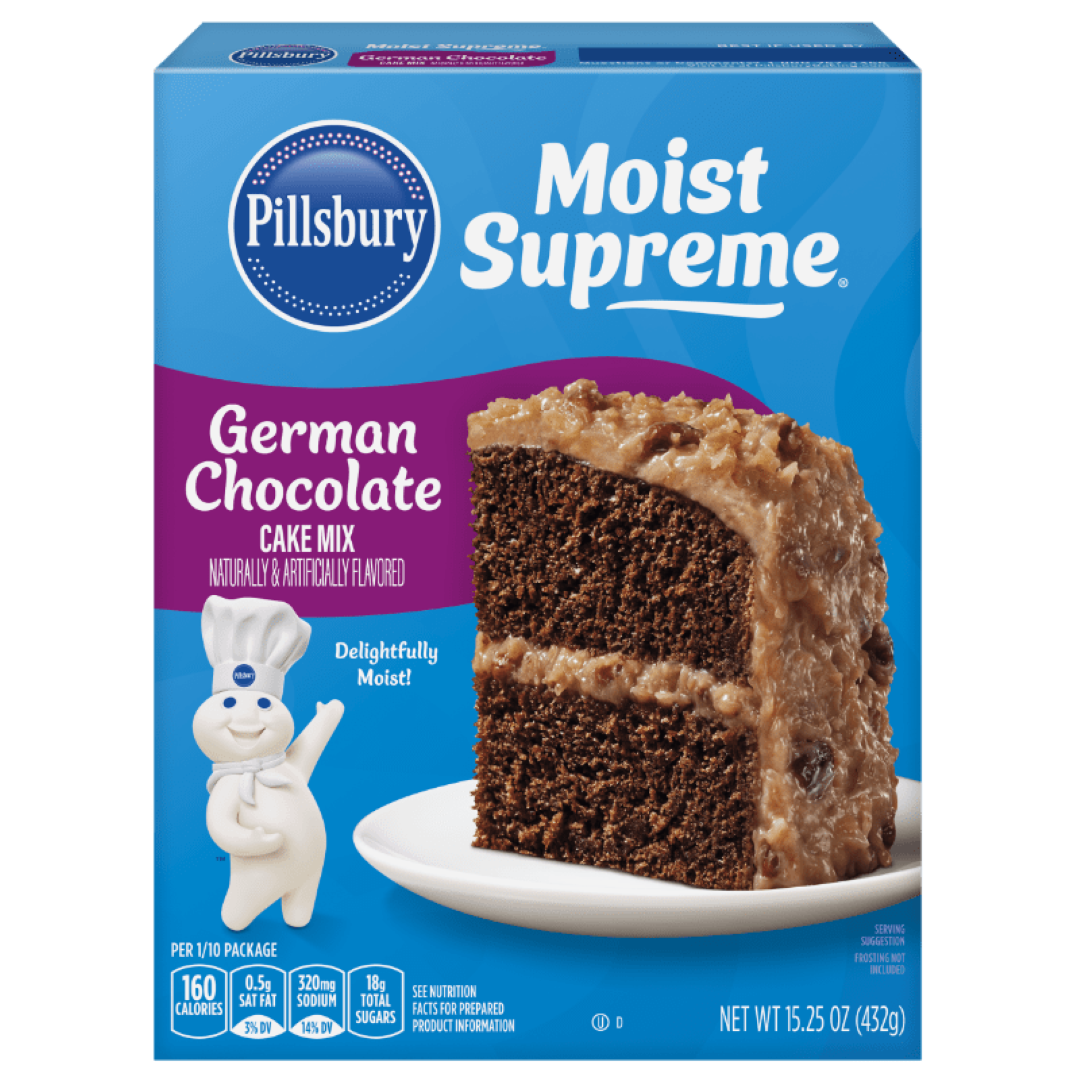 PILLSBURY CAKE MIX GERMAN CHOCOLATE 432G
